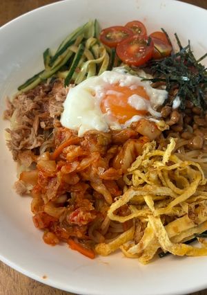 ビビン冷麺風・キムチ納豆冷やし中華-レシピのメイン写真