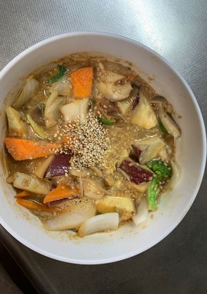 お一人様簡単オイ梅味根菜たっぷり野菜炒-レシピのメイン写真