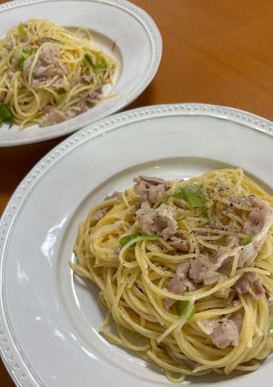 豚バラとネギの和風パスタ！-レシピのメイン写真
