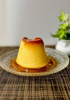 卵一個レンジでレトロ喫茶風の硬めプリン-レシピのメイン写真