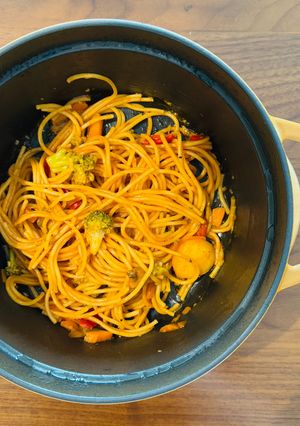 STAUBでナポリタン-レシピのメイン写真