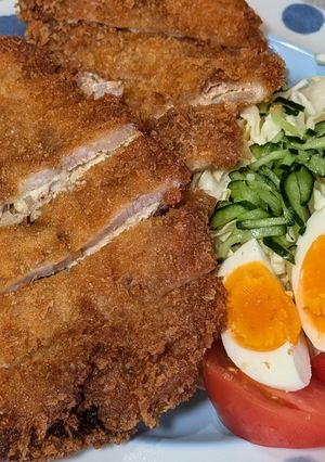 豚ロースとんかつ☆ネギとチーズ挟んでみた-レシピのメイン写真