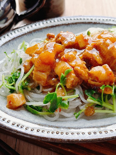 豚バラ丼でマーボー春雨-レシピのメイン写真
