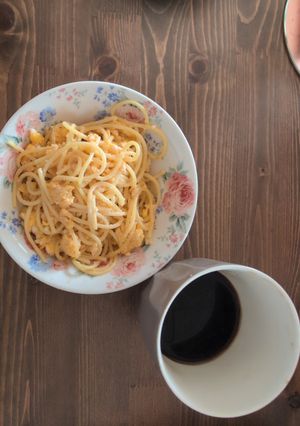 明太子とふんわり卵のマヨパスタ-レシピのメイン写真