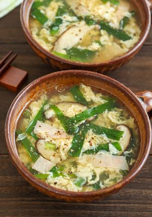 パパッと完成♪ハムとニラのかき玉スープ-レシピのメイン写真