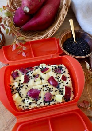 大豆粉のさつまいも黒ごま蒸しパン-レシピのメイン写真