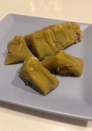 ☆パッククッキング☆抹茶の甘納豆ういろう-レシピのメイン写真