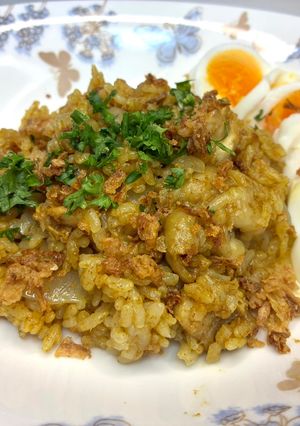 炊飯器で☆カレー粉と白米で作ったチキンビリヤニ風-レシピのメイン写真