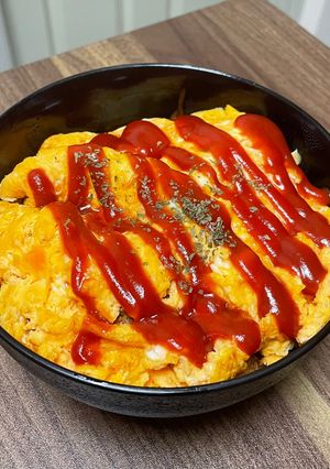 挽肉とウィンナー入りオムライス♪9/13-レシピのメイン写真