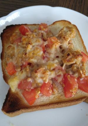 トマト納豆トースト-レシピのメイン写真