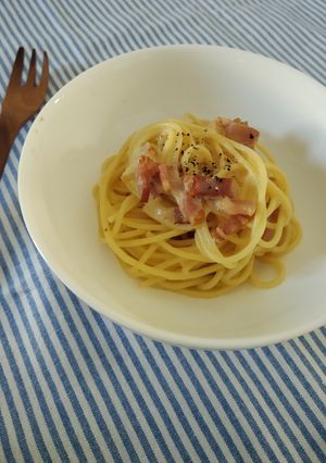 生クリーム＆卵無し☆カルボナーラ-レシピのメイン写真