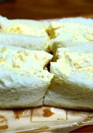 はみ出るほどの美味しさ♡たまごサンドイッチ🥪-レシピのメイン写真