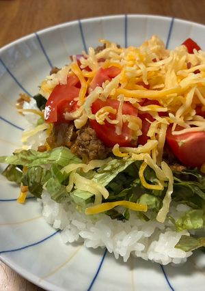 フライパンで炒めるだけ！濃厚コク旨タコライス-レシピのメイン写真