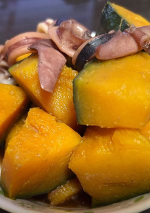 イカとカボチャの夫婦煮-レシピのメイン写真