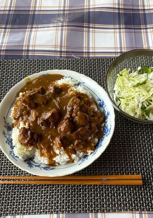 圧力鍋で牛すじ赤ワインカレー-レシピのメイン写真