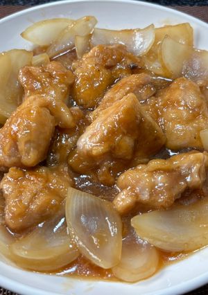 ポン酢でサッパリ鶏肉＆玉ねぎ炒め😃-レシピのメイン写真