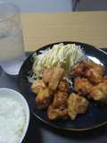 小麦粉と片栗粉のチキン空揚げ