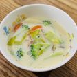 【保育所給食】豆乳のかくれんぼスープ