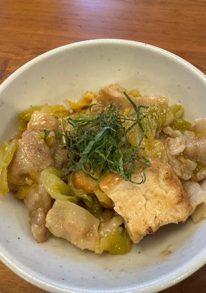 【時短飯】豚バラ厚揚げキャベツの味噌炒め-レシピのメイン写真