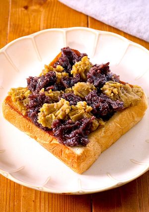 和栗ペーストと小豆あんのバタートースト-レシピのメイン写真