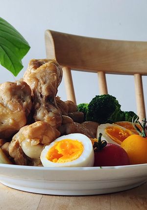 疲労回復☆手羽元煮☆煮卵☆夏バテ解消-レシピのメイン写真