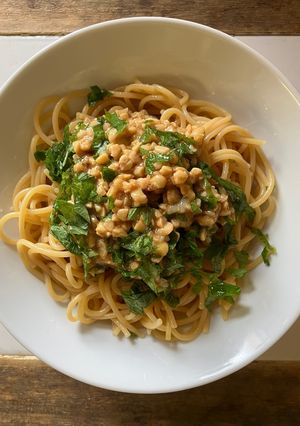 納豆と大葉のさっぱり冷製レモンパスタ-レシピのメイン写真