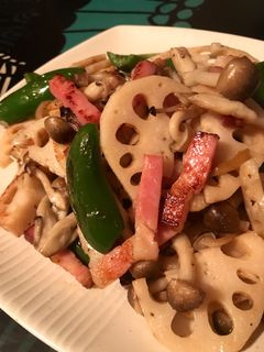 蓮根とベーコンのガーリック炒め-レシピのメイン写真