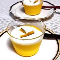 A picture of 北海道産かぼちゃの美味しいプリン.