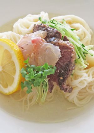 タイとかつおの塩レモンそうめん-レシピのメイン写真