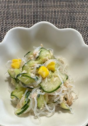 ツナとコーンの中華風 春雨サラダ-レシピのメイン写真