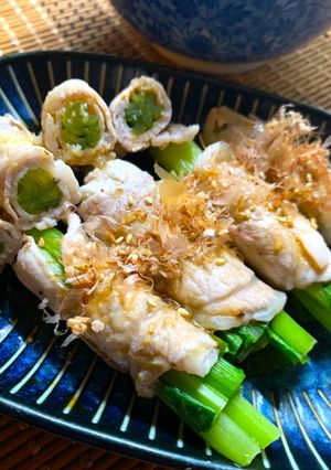 ポン酢でさっぱり！小松菜の豚肉巻き-レシピのメイン写真