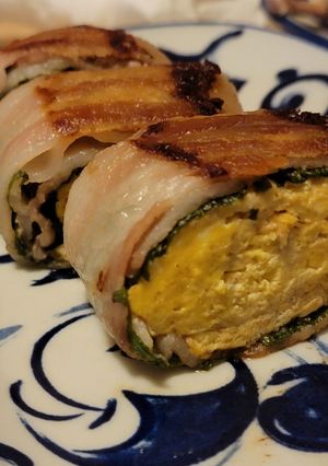 卵焼き豚バラシソ巻き-レシピのメイン写真