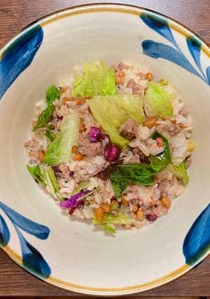 レンジで豚ひき肉と納豆の和えチャーハン-レシピのメイン写真