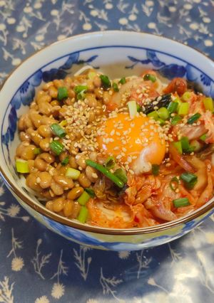 納豆キムチそうめん-レシピのメイン写真