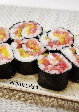 巻きす不要クルクル巻　トロタク-レシピのメイン写真