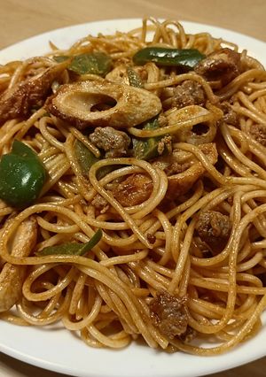竹輪とピーマンの和風マヨナポリタン-レシピのメイン写真