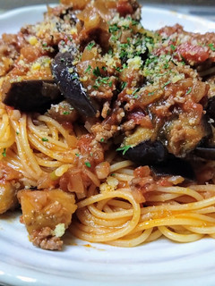 茄子のミートソーススパゲティ-レシピのメイン写真