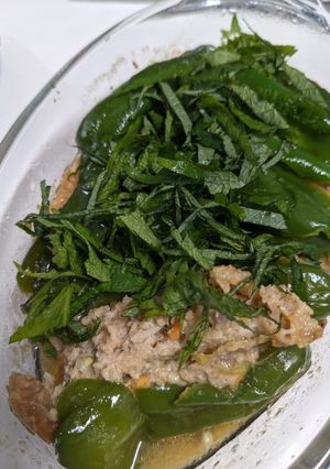 レンチン！食べればピーマンの肉詰め♪-レシピのメイン写真