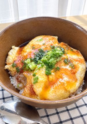 3分で完成！とろーりぱったん玉子丼-レシピのメイン写真