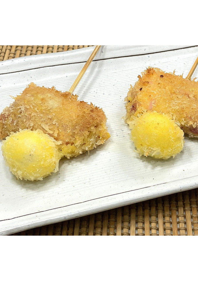 うずらと生ハムチーズの串カツ★動画あり★-レシピのメイン写真