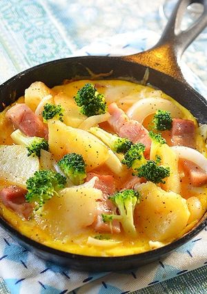 じゃが芋野菜ベーコンのドイツ風オムレツ-レシピのメイン写真
