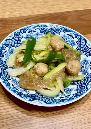 青梗菜とチキンボールの甘酢炒め-レシピのメイン写真