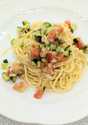 きゅうりとトマトの冷製パスタ-レシピのメイン写真