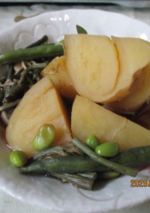 じゃがいもと山菜の煮物-レシピのメイン写真