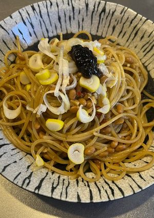 ごはんですよと納豆のペペロンチーノ-レシピのメイン写真