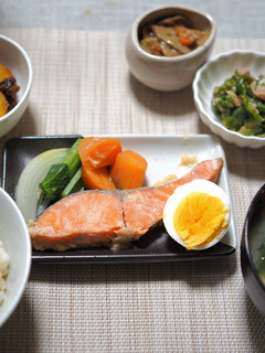 鮭の味噌粕蒸し定食-レシピのメイン写真