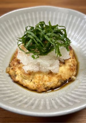 今日の晩御飯♪旨だし和風豆腐ハンバーグ-レシピのメイン写真