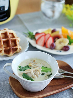 \大同電鍋レシピ/青梗菜と鶏ミルクスープ-レシピのメイン写真