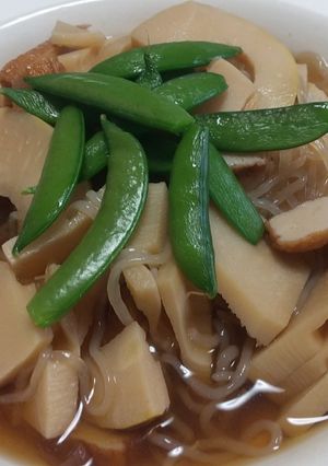 旬のたけのことさつま揚げの煮物-レシピのメイン写真