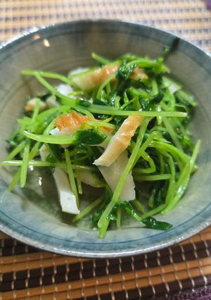 豆苗とちくわの秒あえ-レシピのメイン写真